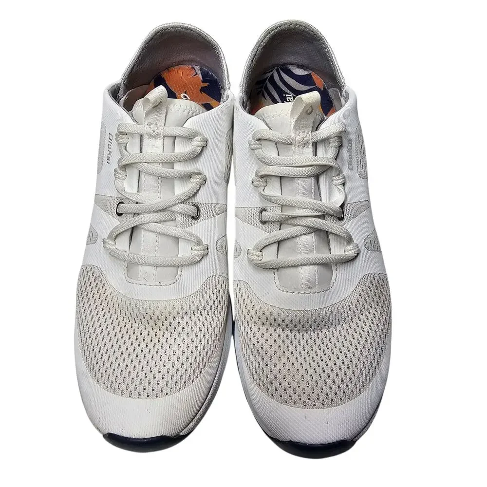 OluKai Huia Slip-On Athletic Shoes White Sneakers Women's 10